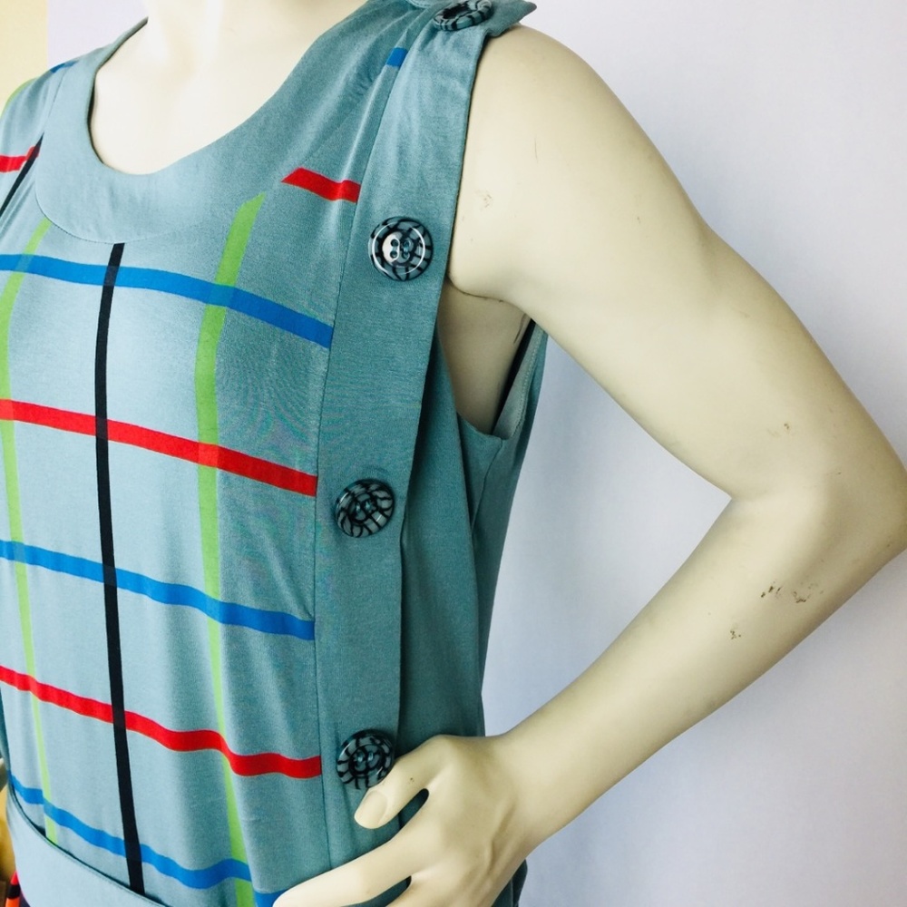 Soggo Paris Women's Sleeveless Dress Color Block